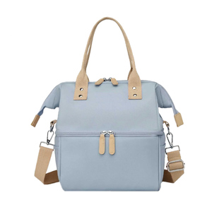 Mochila Pañalera Multifuncional, Bolsa de Viaje para Bebé con Porta Biberones Aislados a Prueba de Fugas, Puerto USB, Organizador Espacioso de Lona, 15.5L - Product Image 3