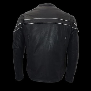 Veste de moto en cuir de buffle personnalisée unisexe SAMROZ SPORTS, manches longues, ventilation, coupe-vent, hiver, toutes saisons - Product Image 3