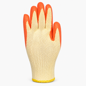 Cotton <b>Knit</b> Work <b>Gloves</b> With Full Latex Coating Anti-Slip Raised Micro-Diamond Texture <b>Knit</b> Wrist General Purpose Safety <b>Gloves</b> - Product Image 2