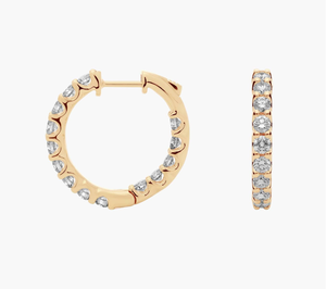 <b>Hoops</b> <b>Earrings</b> Diamond <b>Earrings</b> Gold and <b>Silver</b> <b>Earrings</b> Natural and Lab Grown Diamonds <b>Earrings</b> <b>Hoops</b> Fine Jewelry for Women - Product Image 2