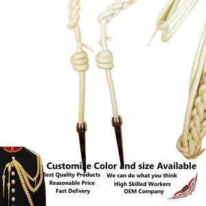 Shoulder Aiguillette Aiguillette in White Cotton with Tags <b>Cord</b> - Product Image 4