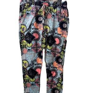 Taille haute jambe large femmes pantalons en soie printemps droit plissé lâche XL dames Palazzo Streetwear Style élastique Logo bureau - Product Image 1