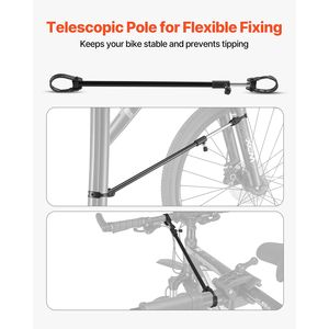 Support de réparation de vélo robuste de 85 lb, hauteur réglable de 40,7 à 64,1 cm avec plateau à outils magnétique, support de travail pliable pour vélo - Product Image 2