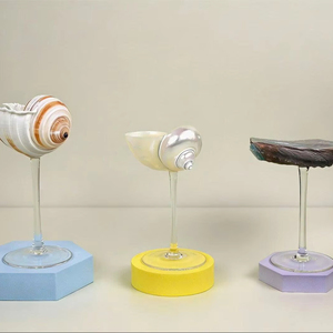 Verre à champagne élégant en forme de flûte de déesse, verre à martini en coquillage, cadeau de mariage pour demoiselle d'honneur, tasse en coquillage naturel - Product Image 1