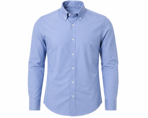 Men's <b>Half</b> Sleeve <b>Shirt</b> Solid Customizable Blue <b>Button</b> Formal Front Logo 100% Cotton Anti-Wrinkle Quick Dry Knitted Fabric High - Product Image 1