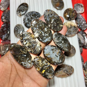 Lot de pierres précieuses en agate naturelle en forme de bâtonnets, cabochons de forme libre pour la fabrication de colliers, formes variées - Product Image 2