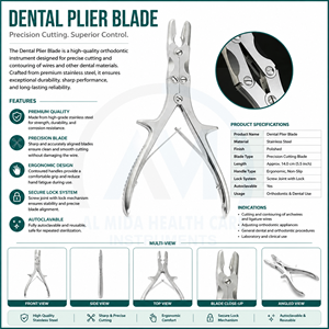 Al Mida Healthcare - Alicates dentales rectos de doble acción para huesos, con hoja, manuales, certificados CE Clase II - Product Image 6