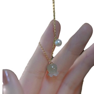Collar de Perlas de Orquídea Hotan Yuling, Diseño de Alta Gama, Cadena de Collar de Número Pequeño, Regalo de Cumpleaños para Novia - Product Image 5