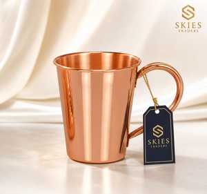<b>Copper</b> Smooth Finish Moscow Mule Mug With Unique <b>Handle</b> Metal Cocktail Drinking Cup Barware Drinkware Gift Item - Product Image 6