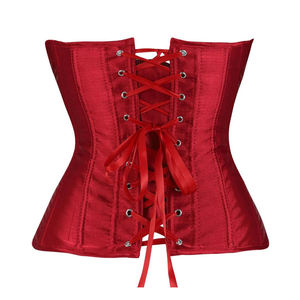 Women's Goth <b>Punk</b> Plus-Size Zipper Leather Lace Corset Shapewear Hip Enhancer Satin Polyester Fabric Quick Dry Firm Control - Product Image 2