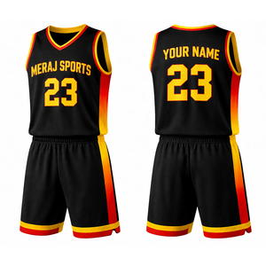 Unisex Custom Digital Print Basketball Uniform Jersey Shorts Set Breathable Lightweight Quick Dry 100% Cotton <b>Athletic</b> - Product Image 5