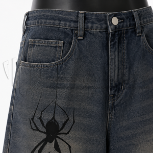 Pantalones Cortos Vaqueros de Mezclilla Lavada Estilo Vintage para Hombre, Holgados, hasta la Rodilla, Estilo Urbano, Ecológicos, Casuales - Product Image 6