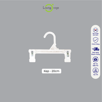 SB TECH 10er-Pack 20cm Kunststoff-Kleiderbügel mit Clips (ohne Gummipolster) – Starker Halt, platzsparender Kleiderorganizer für den Kleiderschrank