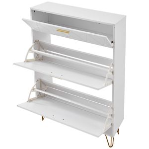 Scarpiera autoportante a 3 cassetti per ingresso, con cassetti ribaltabili per tacchi e stivali - Organizzatore per scarpe - Product Image 4