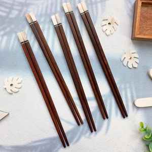 ตะเกียบไม้จีนแบบกำหนดเองพร้อมที่วางตะเกียบ ใช้ซ้ำได้ ชุดตะเกียบซูชิญี่ปุ่นเกาหลี ของขวัญ - Product Image 5