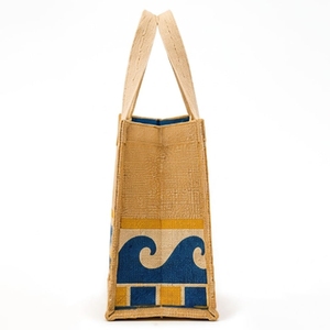 Sac de courses en jute naturel laminé, sac de courses pour la vente au détail, 42x35x15 cm, logo personnalisé, vente en gros, OEM, marque privée, modèle PH-JT-20 - Product Image 3