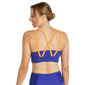 Women's Customized Fitness Logo Design Breathable Running Sports Padded <b>Bra</b> Medium Support <b>Racerback</b> 100% Nylon Yoga Vest Tank - Product Image 3