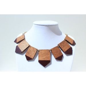 Collier ethnique en bois pour femme, style durable, accessoires de mode en cristal - Product Image 2