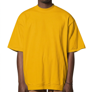 Camiseta de Manga Corta para Hombre, Talla Grande, Color Sólido, Cuello Redondo, Informal, Tejida, 100% Algodón, Corte Regular - Product Image 5