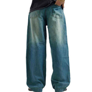 Pantalons pour hommes de qualité supérieure, service de fabrication OEM en gros, pantalons baggy en jean pour hommes lavés - Product Image 5