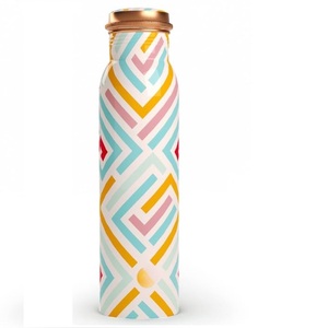 Botella de Cobre Puro con Diseño Clásico, Impresa con Esmalte, para Jugo de Limón y Almacenamiento de Bebidas - Product Image 5