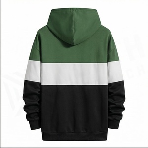 Sweat-shirt à capuche pour homme, color block vert, blanc, noir, coupe classique, décontracté, avec impression sur le devant, logo North Approach, vêtements d'automne - Product Image 2