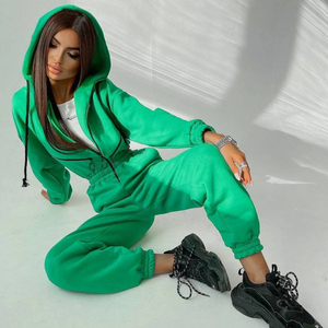 Women Sport <b>Jumpsuits</b> Solid Sweatshirt Hooded Top Zipper Tight Waist <b>Jumpsuits</b> Casual Thick One Piece Overalls Sport - Product Image 1