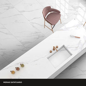 Carreaux de porcelaine vitrifiée polie effet marbre brique moderne 600x1200 mm, finition brillante Meraki Statuario, carreaux design 60x120 cm - Product Image 3