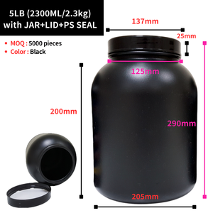 Bouteille de protéines en poudre de lactosérum en plastique HDPE personnalisée de qualité supérieure avec bouchon à vis - Product Image 6