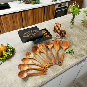 Vente en gros d'ustensiles de table en bois naturel durable avec logo personnalisé ustensiles en bambou Vietnam fabricant OEM ODM - Product Image 1