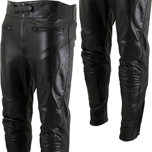 Pantalones de Carreras Samroz Sports para Hombre, de Cuero Vacuno Negro Premium, Manga Larga, con Protección de Rodilla con Armadura CE, para Todas las Temporadas - Product Image 2