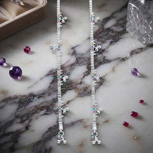 DIVYORO CLASSIC COLORFUL <b>CHARM</b> <b>SILVER</b> ANKLET - Product Image 4