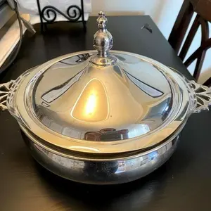 Classic Design Stainless Steel Casserole <b>Dish</b> | Ideal for Traditional <b>Cooking</b> and Elegant Table Serving - Product Image 1