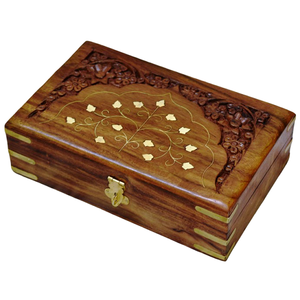 Cajas Rectangulares de Madera con Diseño Grabado y Acabado en Madera Natural de Alta Calidad para Almacenamiento en el Hogar - Product Image 2
