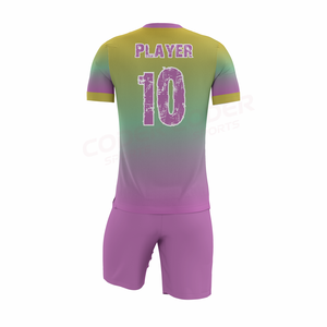 Uniforme de Fútbol de Diseño Personalizado, Cuello Redondo, Manga Corta, con Nombre y Número Impresos, Servicio OEM, 100% Poliéster, Secado Rápido, Transpirable - Product Image 2