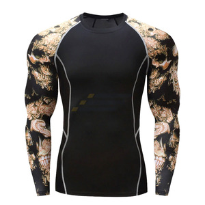 <b>Compression</b> <b>Tights</b> <b>Men</b> Fitness Running Shirt Breathable Long Sleeve Sports Rashgard Gym Clothing - Product Image 2