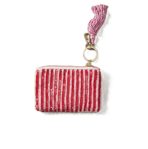 Pochette à monnaie perlée faite main MULTI CRAFT avec motif de dessin animé classique, broderie de perles de rocaille, fermeture éclair et impression typographique personnalisée - Product Image 6