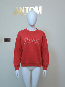 Sweat-shirts en coton à épaules tombantes Sweat-shirt unisexe en molleton Sweat-shirt personnalisé pour femmes Sweat-shirt à col rond - Product Image 2