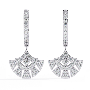 Boucles d'oreilles Ajretail 0,48 ct en diamant naturel œil céleste pour femme, or jaune 14 carats, taille brillant rond, couleur HI, clarté VS-SI - Product Image 3
