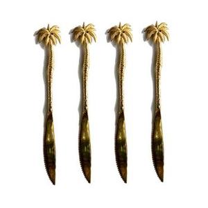 Luxury 2 <b>Pc</b> Polished Brass Stainless Steel Flatware Modern American Style Formal Handle Design High Eco-Friendly for Parties - Product Image 6