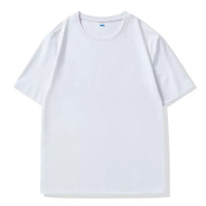 T-shirt à manches courtes col rond noir pour femme, coupe classique, couleur unie, décontracté, respirant, 100% coton tricoté, printemps été - Product Image 4