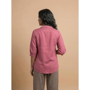 Camisa de Algodón Premium para Mujer con Botones y Mangas Cortas para Oficina, Uso Casual y Diario, Compre Directamente del Proveedor - Product Image 4