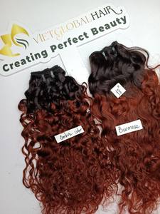 Extensiones de cabello humano camboyano 100% virgen vietnamita birmano Ombre Color Jerry Curl Machine Trama doble 2 años de por vida para - Product Image 2