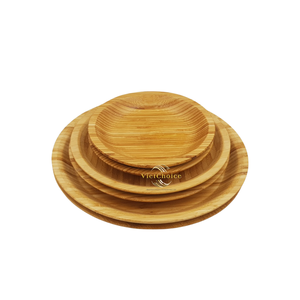 Assiette en bambou écologique, de qualité alimentaire, non toxique, durable, pour animaux et humains, accessoire de repas durable et biologique pour la maison - Product Image 5