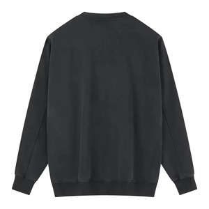 เสื้อสเวตเชิ้ตคอกลมโอเวอร์ไซส์สำหรับผู้ชาย ผ้าฝ้ายฟลีซ 100% สีพื้น ทรงปกติ แขนยาว สวมใส่สบาย ระบายอากาศได้ดี เหมาะสำหรับฤดูหนาว - Product Image 6