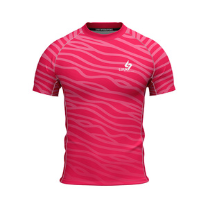 Customized Printed Breathable Anti Bacterial Regular Fit Athletic Training Gym Top Quick Dry Short Sleeve 100% <b>Polyester</b> <b>Shirt</b> - Product Image 2