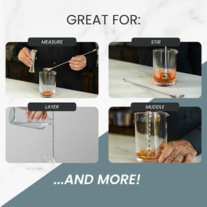 Cuchara de Cóctel de Acero Inoxidable Premium, Elegante Mezclador de Bebidas, Herramienta Profesional para Servir en Bares - Product Image 5