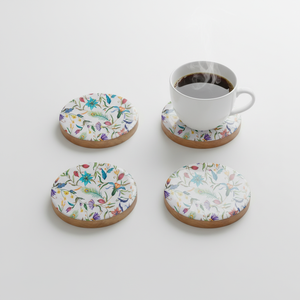 Ensemble de sous-verres en bois de noyer, sous-verres ronds classiques, pour table basse, faits à la main, qualité d'exportation, vente en gros, fourniture d'usine - Product Image 5