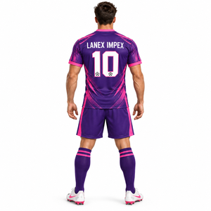Ensemble d'uniformes de football sur mesure OEM pour clubs, équipes, écoles et entraînements – Maillots et shorts assortis – Vêtements de sport en gros - Product Image 4