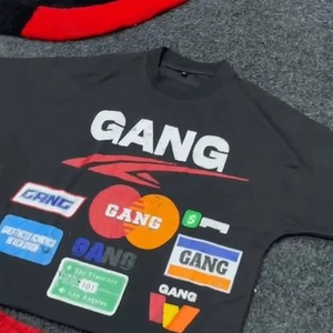 Custom Logo High Quality Polyester Solid Woven Oversized Summer Men's T-Shirt and <b>Trousers</b> Set <b>Elastic</b> Waist Two-Piece - Product Image 4